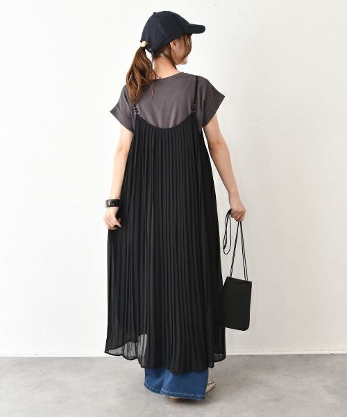 HUMS｜プリーツキャミワンピース [[150252]][C]