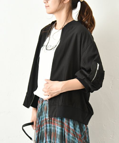 HUMS｜ジップアップブルゾン [[700352]][C]