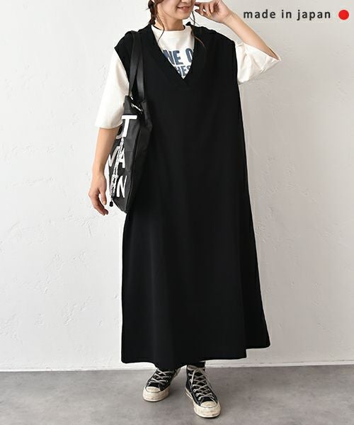 her.｜かのこ素材Vネックワンピース [[131306H]][C]