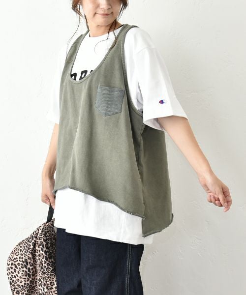 IN THE MARKET｜ポケット付きカットベスト [[C-2419]][C]