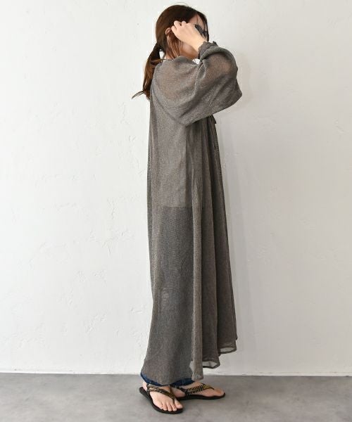 HUMS｜メッシュギャザーワンピース [[HUM-064]][C]