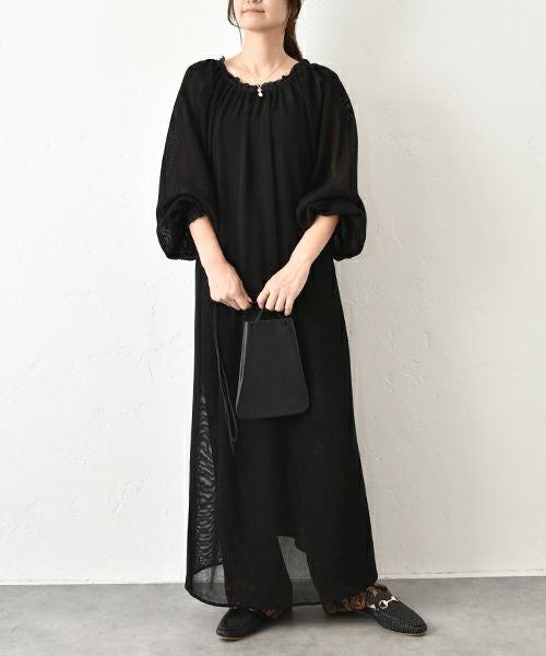 HUMS｜メッシュギャザーワンピース [[HUM-064]][C]