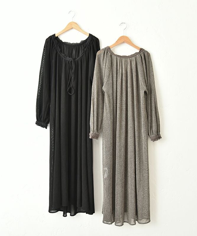 HUMS｜メッシュギャザーワンピース [[HUM-064]][C]