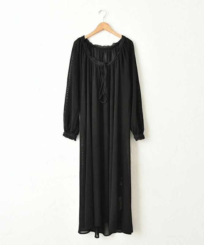 HUMS｜メッシュギャザーワンピース [[HUM-064]][C]