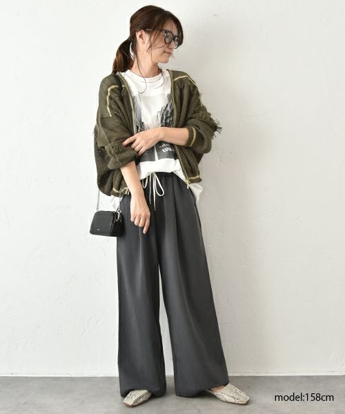  HUMS｜ジップアップニットカーデ [[MT-0434]][C]