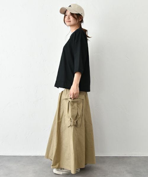 her.｜マチポケット リブフレアースカート [[MA-519003]][C]