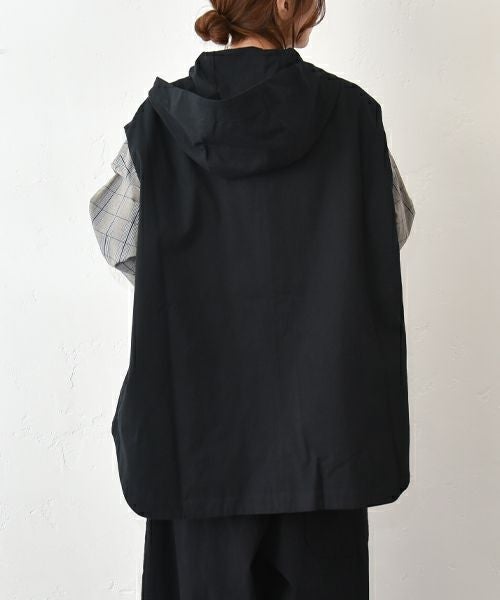 No18｜コットンツイルフーデッドベスト [[80525]][C]