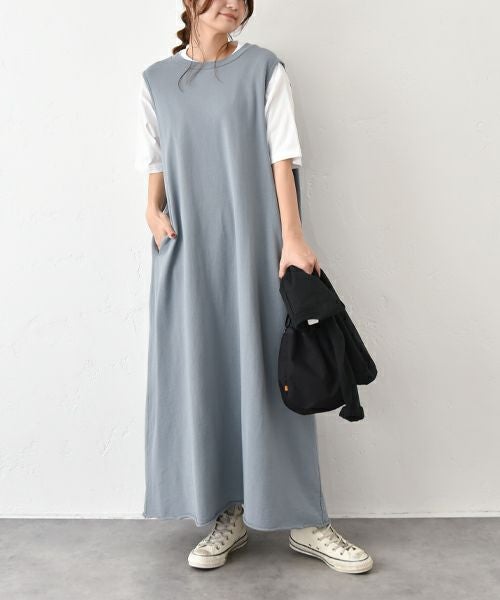 RNA｜ヴィンテージミニ裏毛タックデザインワンピース [[D1681]][C]