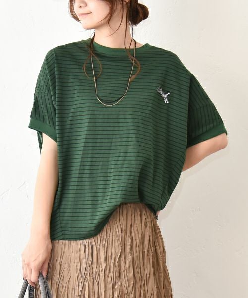 TRANOI.｜TORAボーダーコクーンカットソー [[223J284]][C]