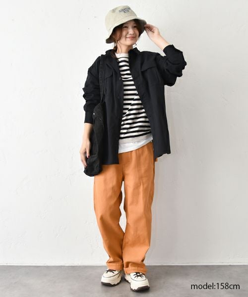 and quarter｜7分袖ボーダーカットソー [[MA-053]][C]