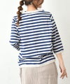 and quarter｜7分袖ボーダーカットソー [[MA-053]][C]