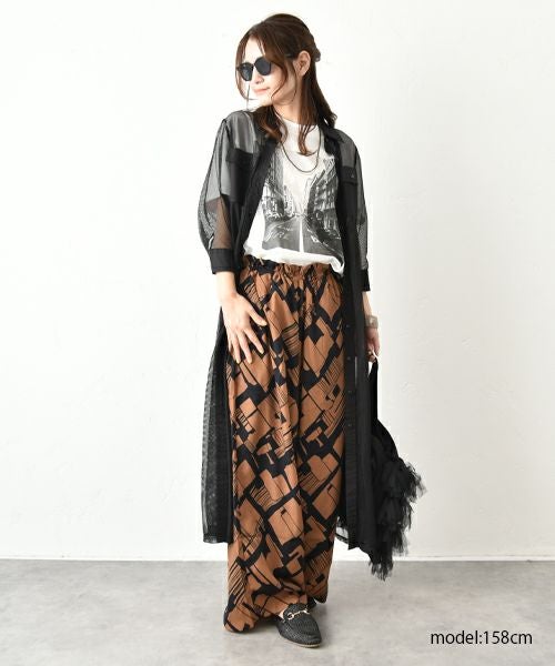 MICALLE MICALLE｜メッシュシャツコート [[MME148DDB]][C]