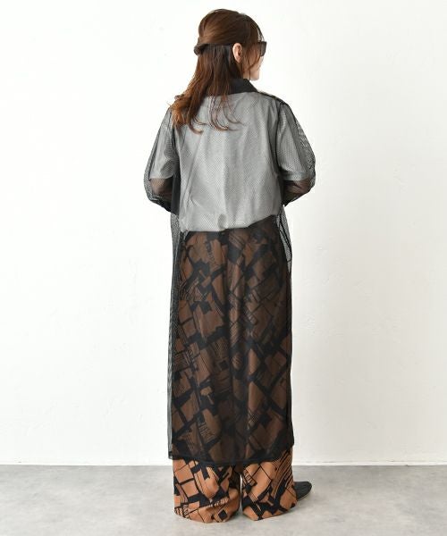MICALLE MICALLE｜メッシュシャツコート [[MME148DDB]][C]