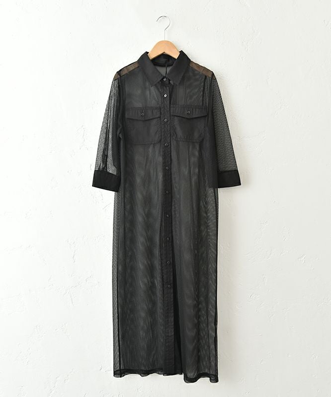 MICALLE MICALLE｜メッシュシャツコート [[MME148DDB]][C]