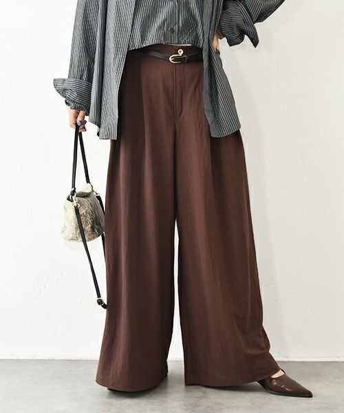 HUMS｜タックワイドパンツ [[CE4PT250807]][C]