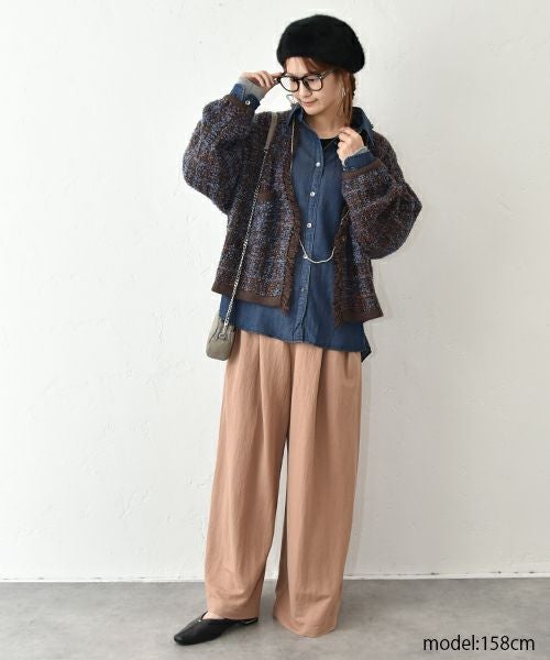 HUMS｜タックワイドパンツ [[CE4PT250807]][C]