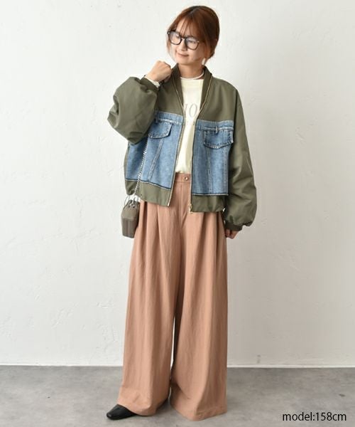 HUMS｜タックワイドパンツ [[CE4PT250807]][C]