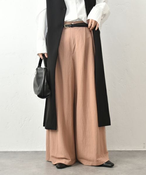 HUMS｜タックワイドパンツ [[CE4PT250807]][C]