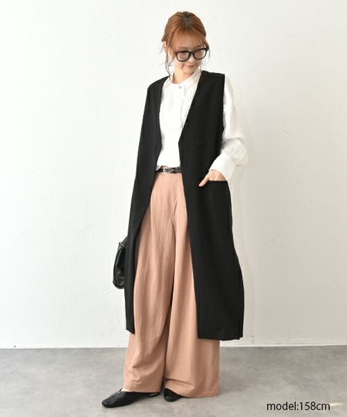 HUMS｜タックワイドパンツ [[CE4PT250807]][C]