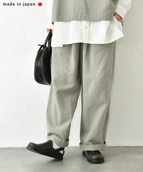 No18｜綿麻起毛タックボールパンツ [[CE1PT231008T]][C]