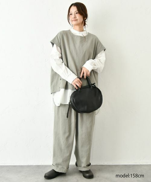 No18｜綿麻起毛タックボールパンツ [[CE1PT231008T]][C]