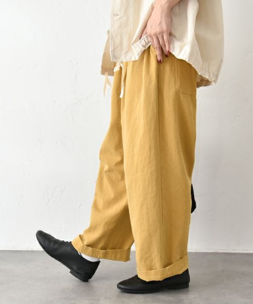 No18｜綿麻起毛タックボールパンツ [[CE1PT231008T]][C]