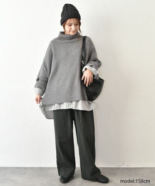 No18｜綿麻起毛タックボールパンツ [[CE1PT231008T]][C]