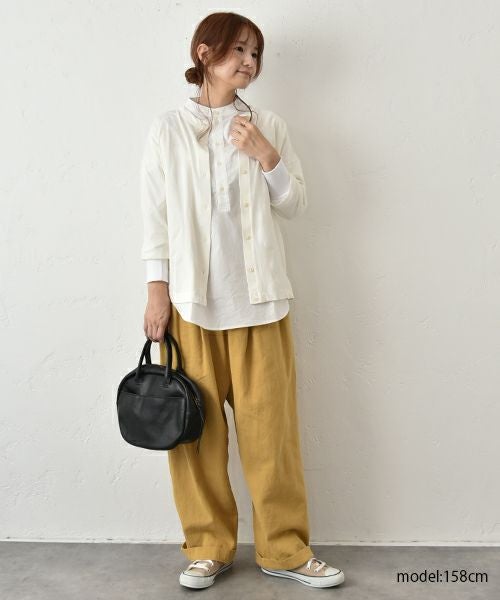 No18｜綿麻起毛タックボールパンツ [[CE1PT231008T]][C]