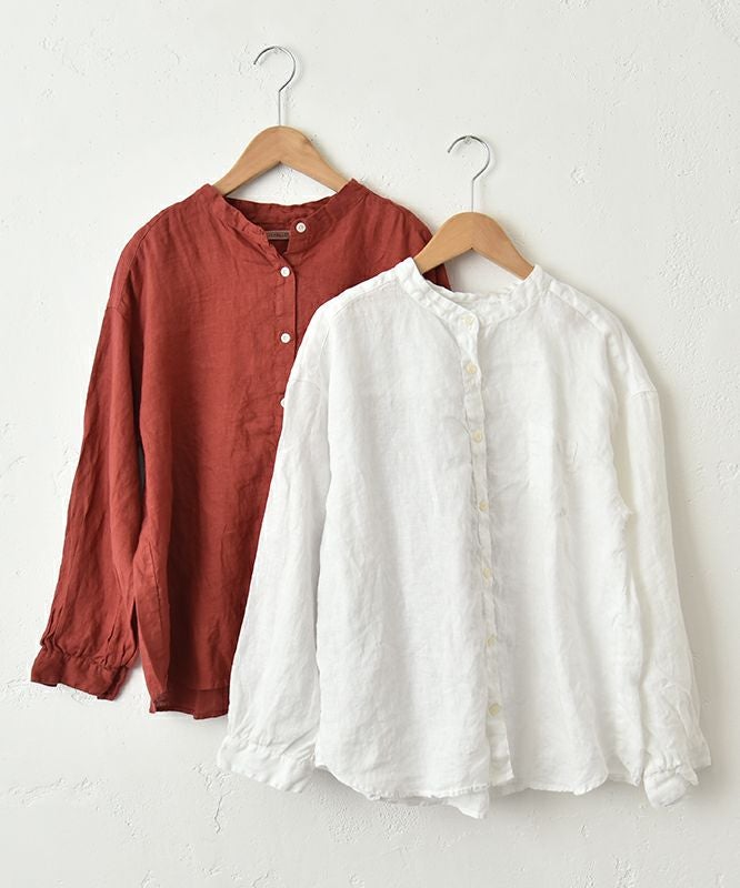 SUN VALLEY｜リネン平織シャツ [[SKT006001]][C]