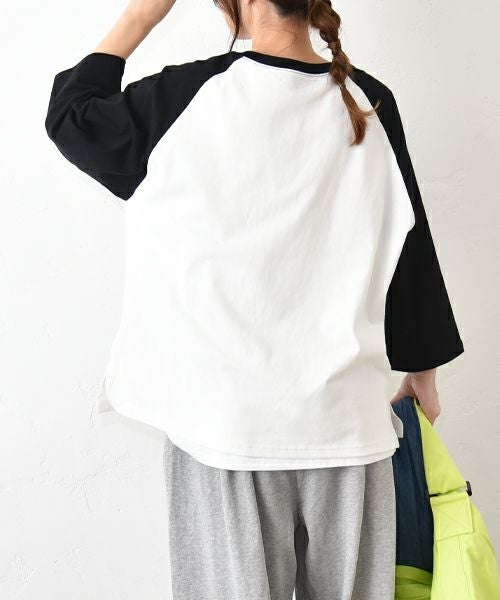 IN THE MARKET｜ワッペン付き7分袖ロンT [[C-2421]][C]