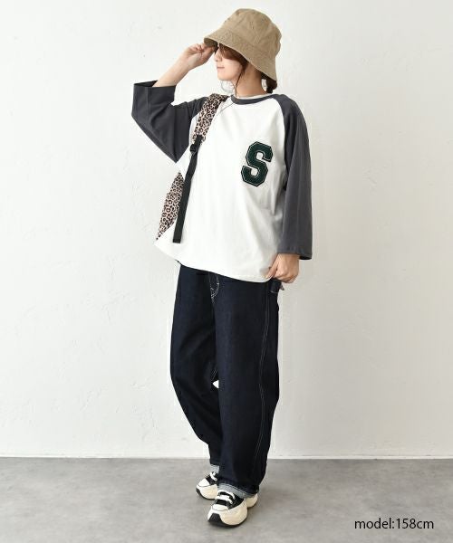 IN THE MARKET｜ワッペン付き7分袖ロンT [[C-2421]][C]