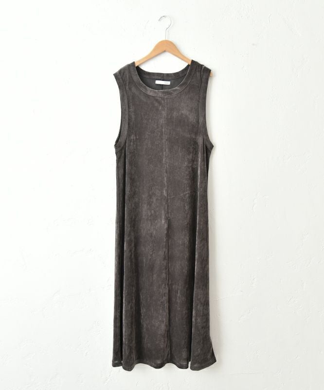 HUMS｜ベロア風ノースリーブワンピース [[C-5102]][C]