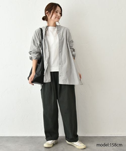 No18｜ストライプシャツチュニック [[CE1TN250104C]][C]