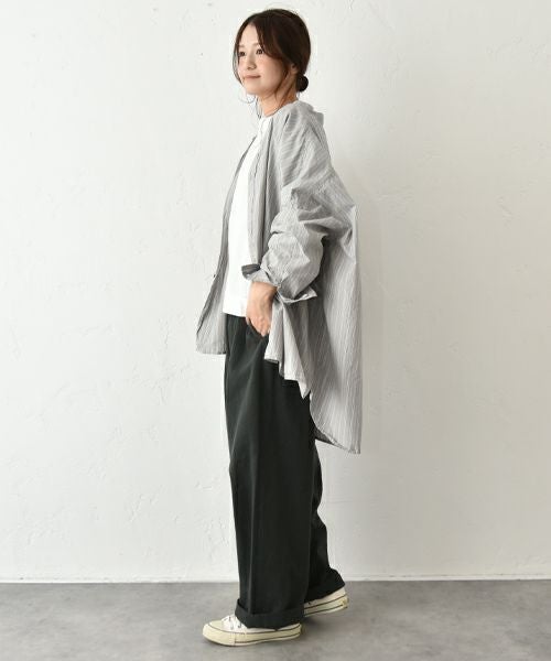 No18｜ストライプシャツチュニック [[CE1TN250104C]][C]