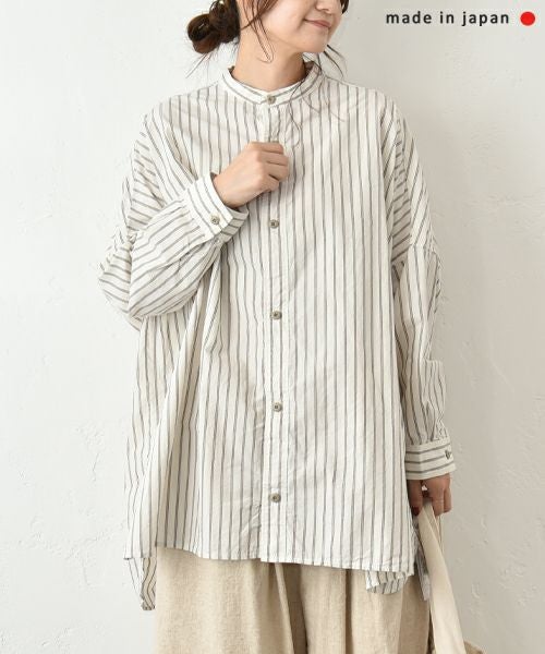 No18｜ストライプシャツチュニック [[CE1TN250104C]][C]