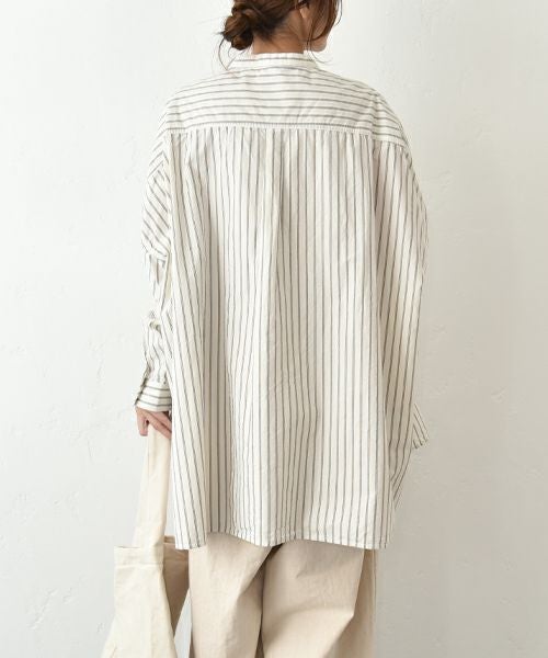No18｜ストライプシャツチュニック [[CE1TN250104C]][C]