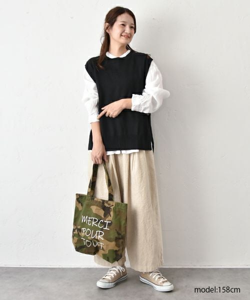 hagumu｜異素材切替パンツ [[Ｃ-752]][C]