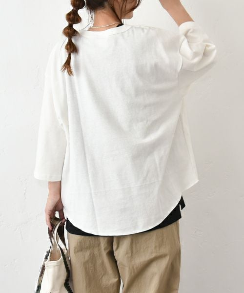 her.｜ヴィンテージ風7分袖カットソー [[131324H]][C]