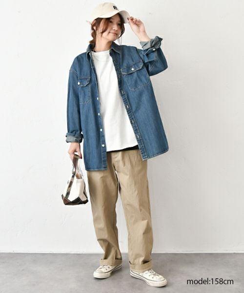 her.｜ヴィンテージ風7分袖カットソー [[131324H]][C]