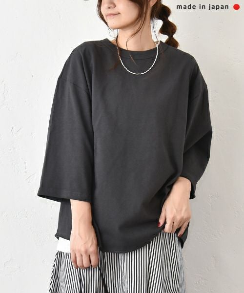 her.｜ヴィンテージ風7分袖カットソー [[131324H]][C]