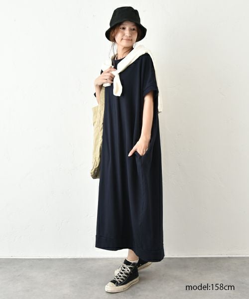 her.｜フレンチスリーブカミニ裏毛ワンピース [[CE3OP250805]][C]