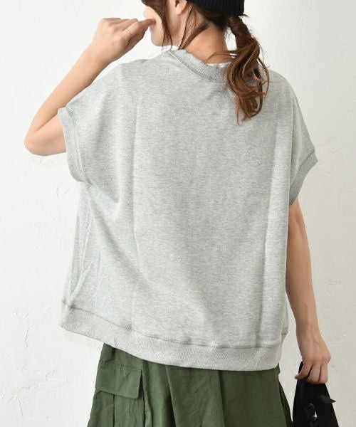 her.｜フレンチ袖スウェットカットソー [[131277H]][C]
