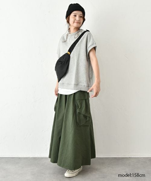 her.｜フレンチ袖スウェットカットソー [[131277H]][C]