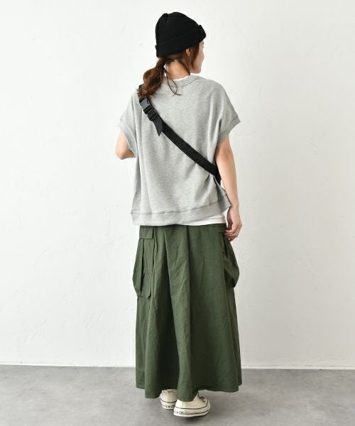 her.｜フレンチ袖スウェットカットソー [[131277H]][C]