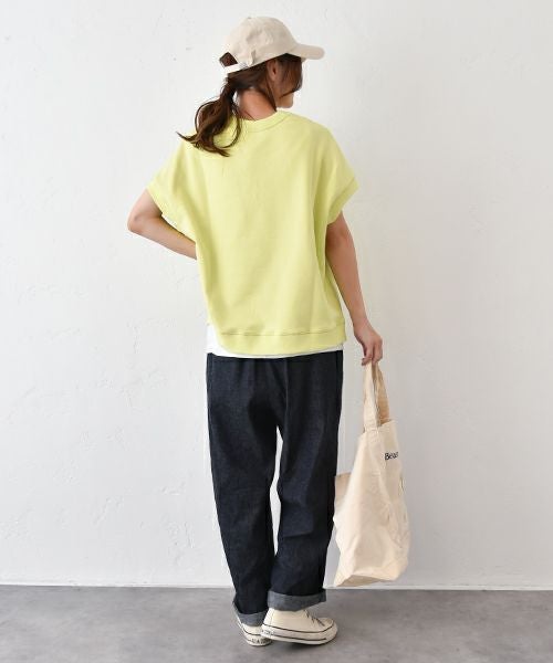 her.｜フレンチ袖スウェットカットソー [[131277H]][C]