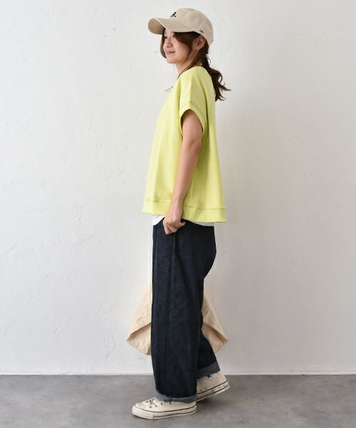 her.｜フレンチ袖スウェットカットソー [[131277H]][C]