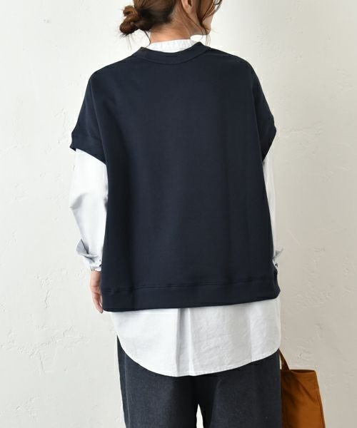 her.｜フレンチ袖スウェットカットソー [[131277H]][C]