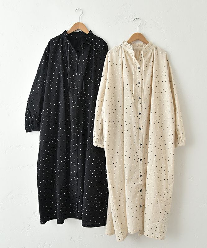 OMEKASI｜フリル衿前開きワンピース [[hag-168]][C]