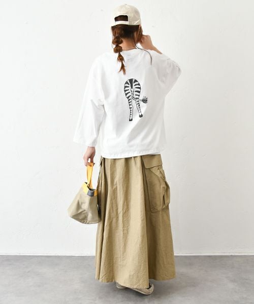 her.｜9分袖しまうまTee [[MTAH411-0207-09]][C]