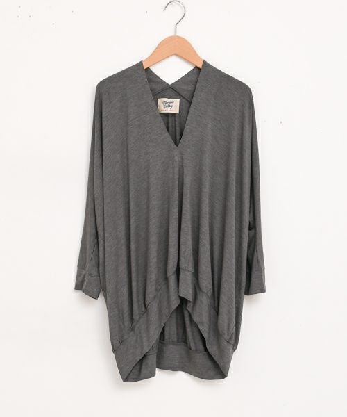 アートミックス ART MIX 変形 ビッグ チュニック M-L グレージュ MARGAUX VINTAGE｜裾バルーンチュニック [[MG CT-25083-A]][F] | ma28